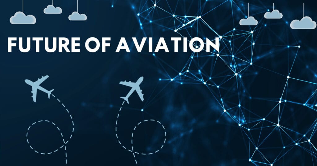 A futuristic aircraft soaring through the sky, showcasing the future of Aviation technology